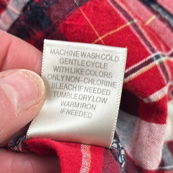 Christopher & Banks Red and Blue Plaid Vest Sleeveless Design - Picture 7 of 8